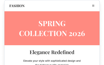 Apparel Brand Landing Page